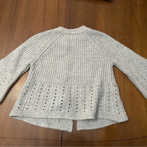 Cutest XS sweater. Gray. Buttons. Flares at bottom. Smells good/Clean. Brand new - Picture 5 of 5